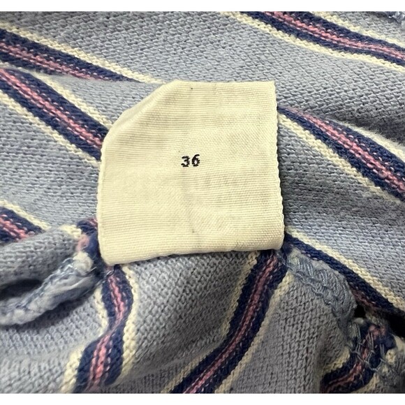 Vintage Ralph Lauren Polo Shirt Mens Large Blue Pink Black Striped Short Sleeve - Picture 9 of 11